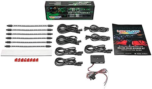 LEDGlow 6-Piece Bluetooth Interior Footwell LED Light Kit