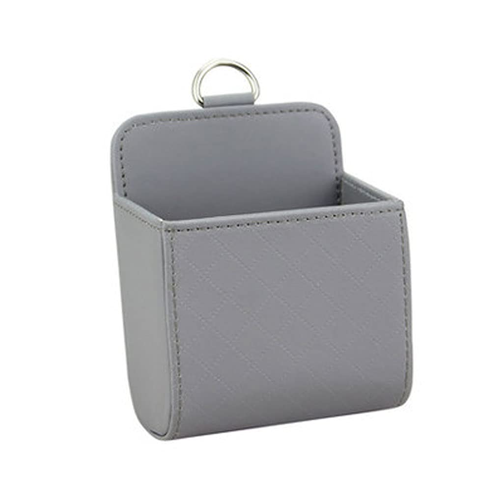 QERTYHKK Leather Car Air Vent Organizer for Phone & Glasses