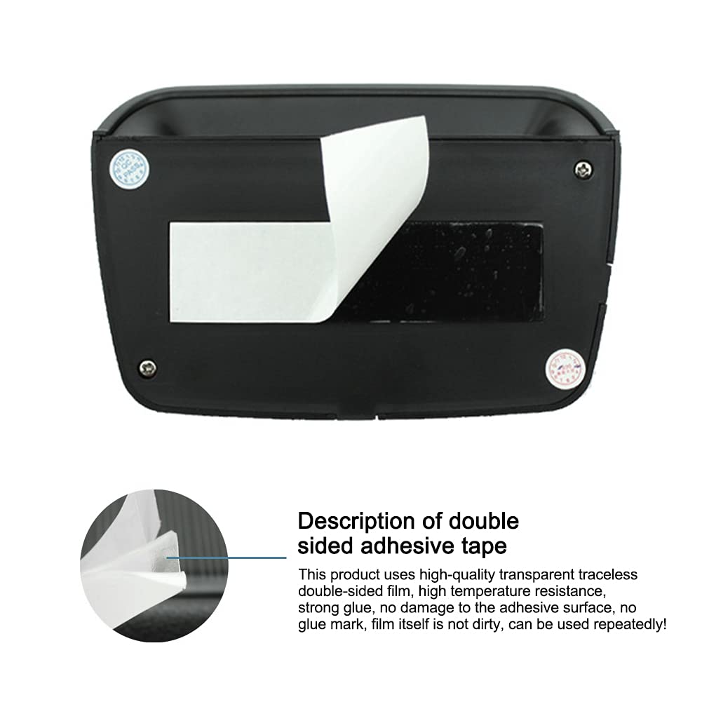 Solar-Powered Digital Car Dashboard Clock with Temperature