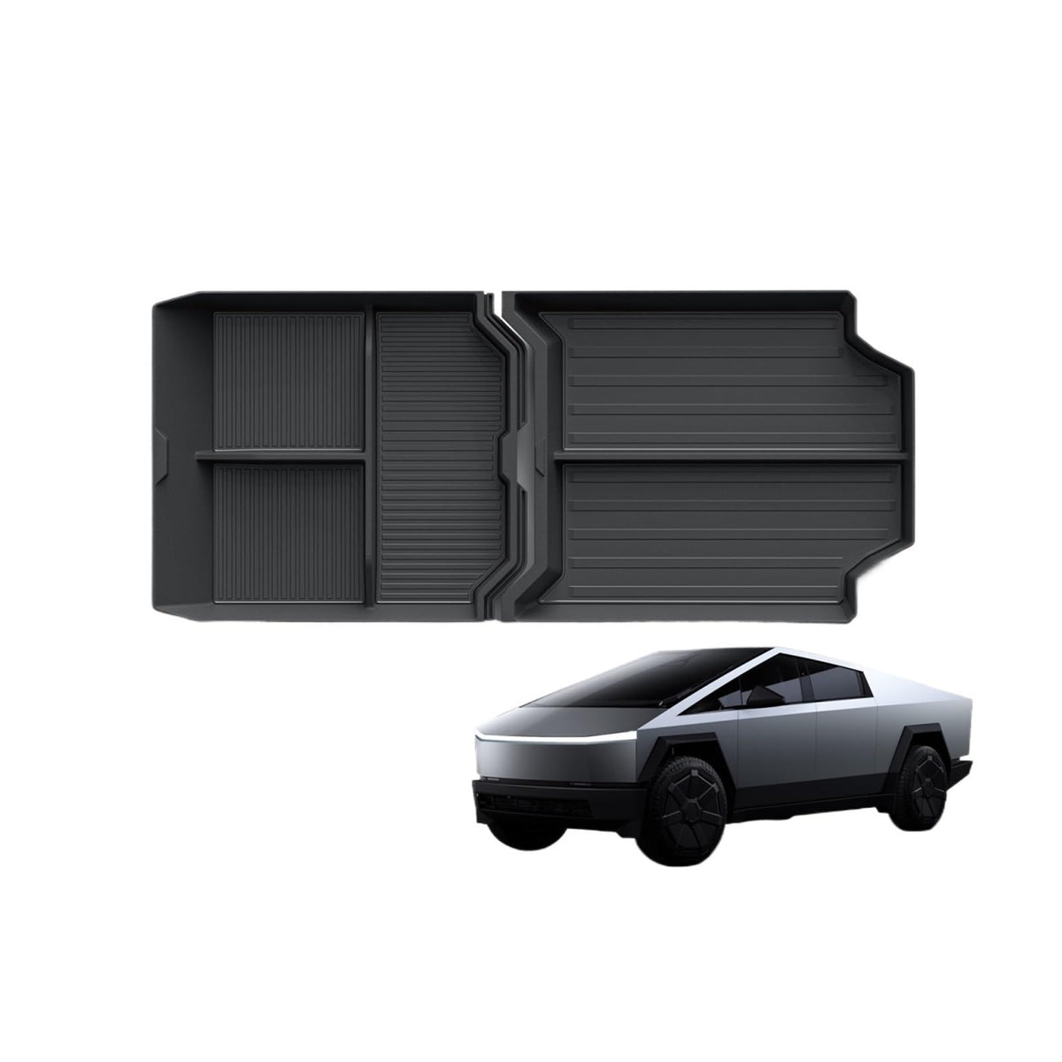 ZHANG-WB 2-Piece Center Console Storage Tray for Cybertruck