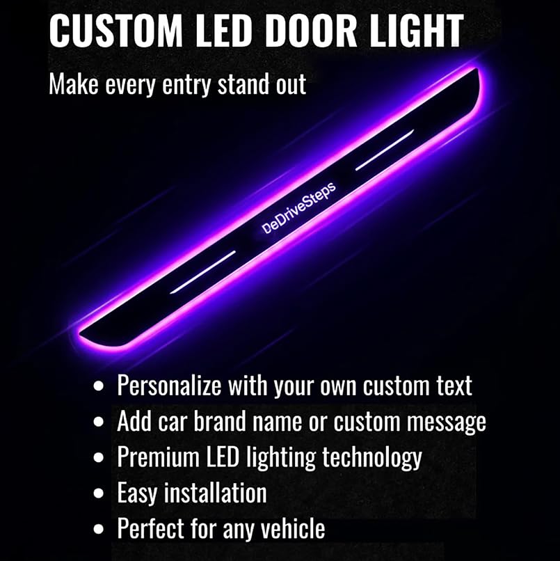Customizable Wireless LED Car Door Sill Welcome Lights