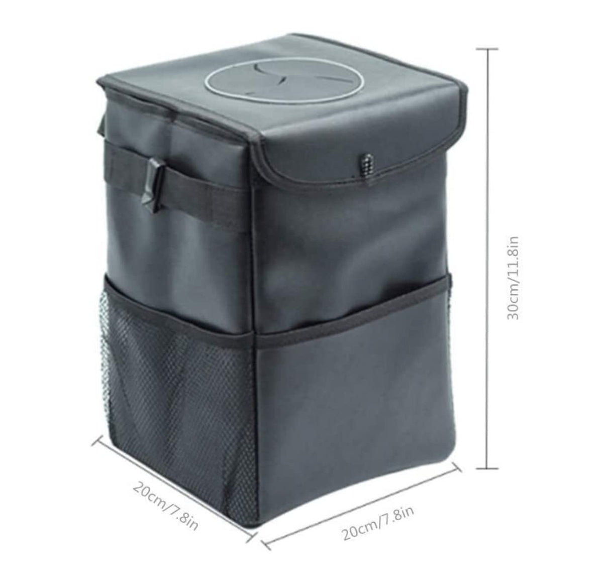 KYUSAR Car Trash Can with Lid, Storage Bag & Hooks
