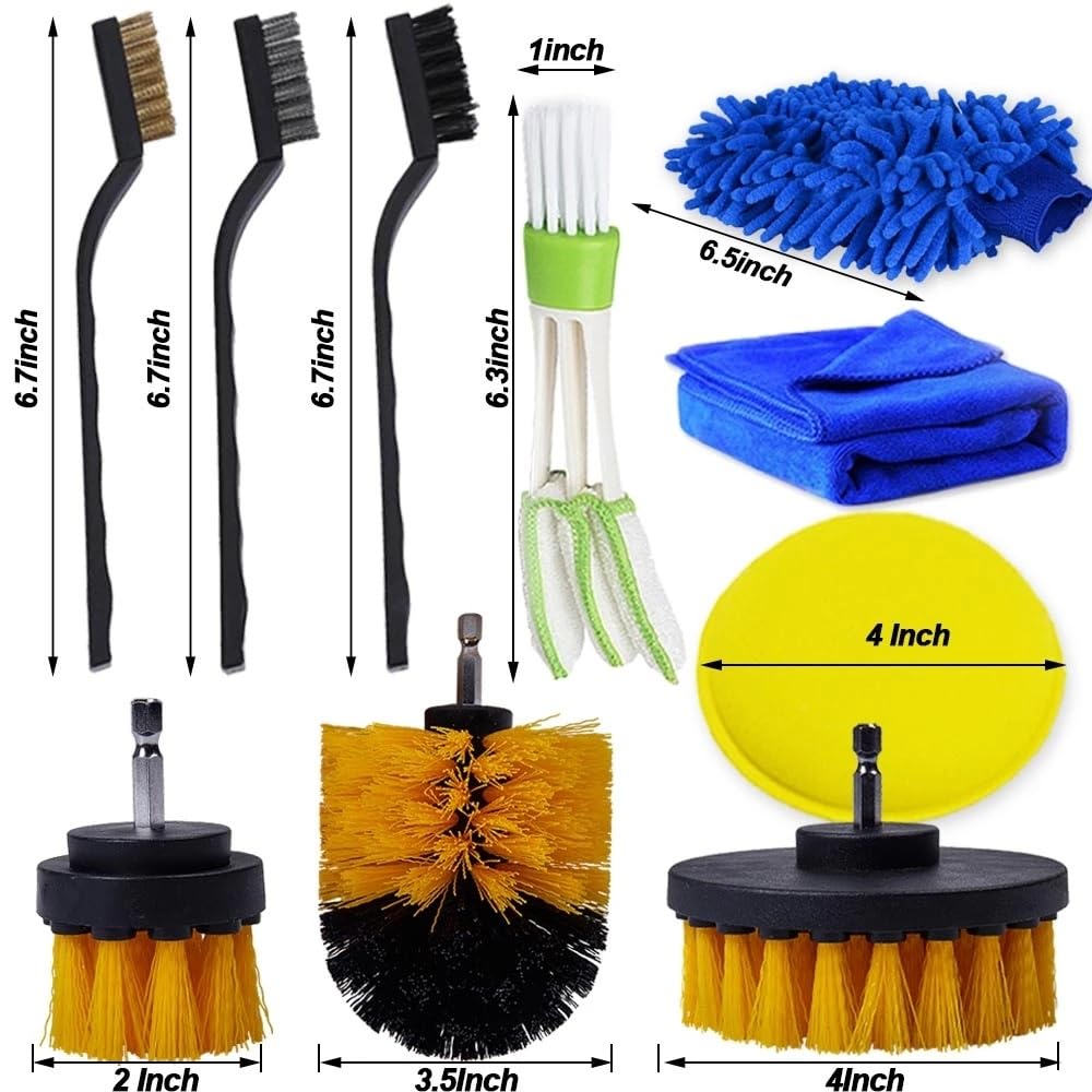 AFPSDLFJDLS Car Detailing Brush & Drill Scrubber Set
