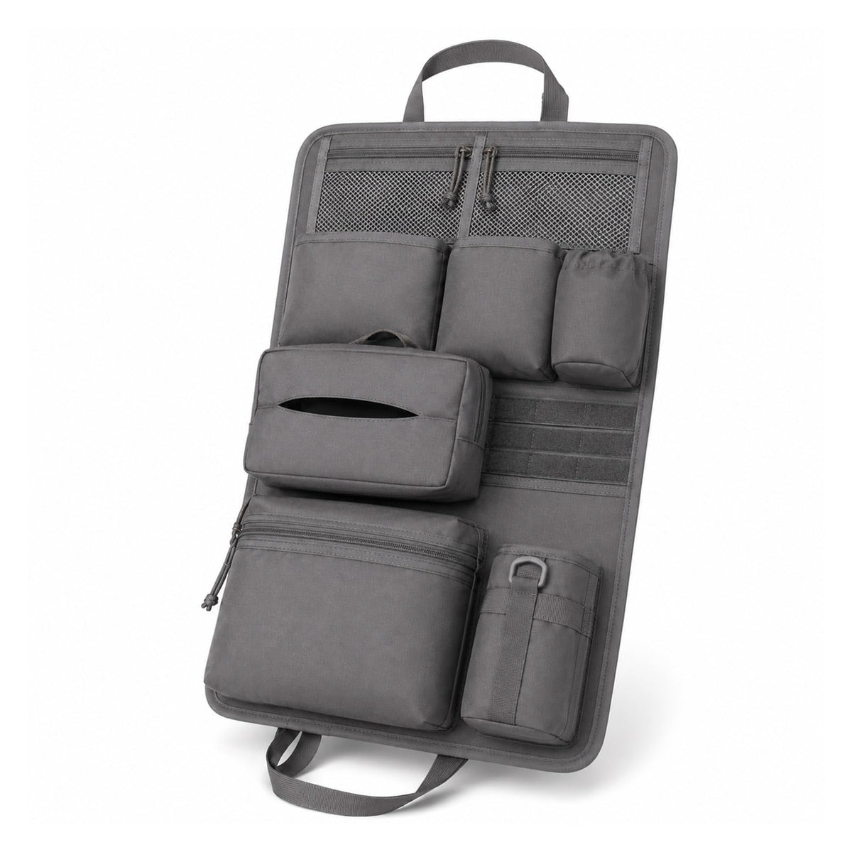 Tactical MOLLE Car Seat Back Organizer with Storage Pockets