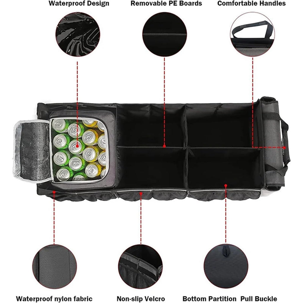 DGQLMXVJT Collapsible Car Trunk Organizer with Leakproof Bag