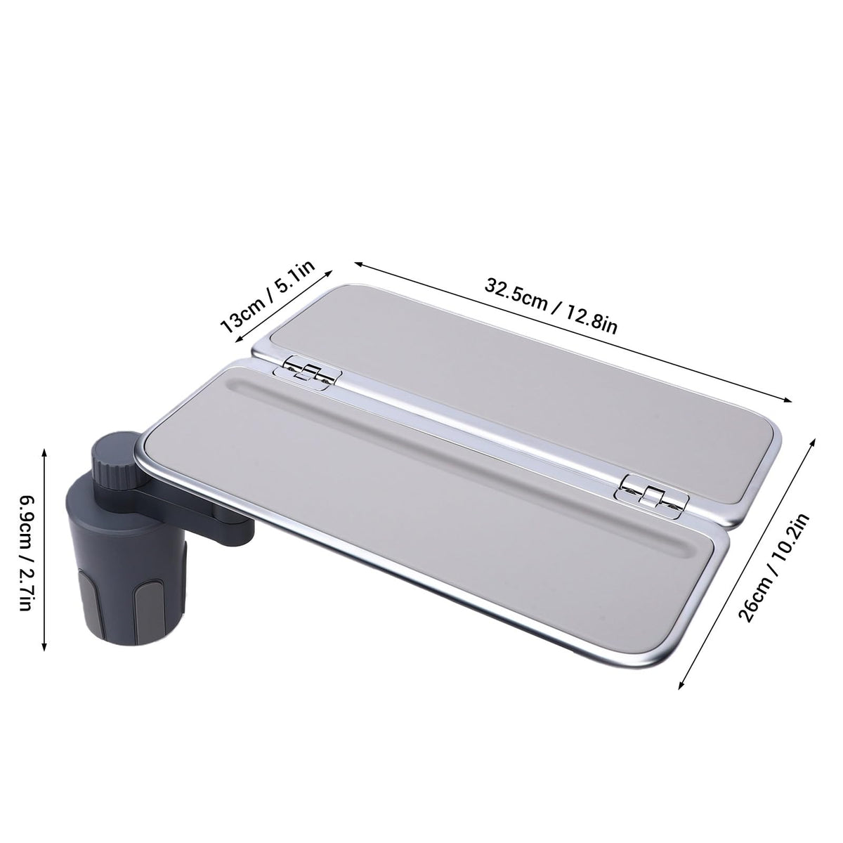 Depisuta 360° Rotating Car Cup Holder Tray with Phone Holder
