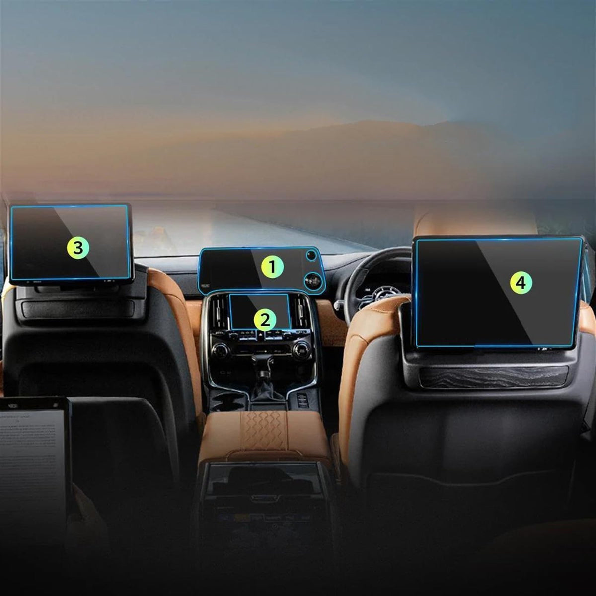 Tempered Glass Navigation Screen Protector for Lexus LX600