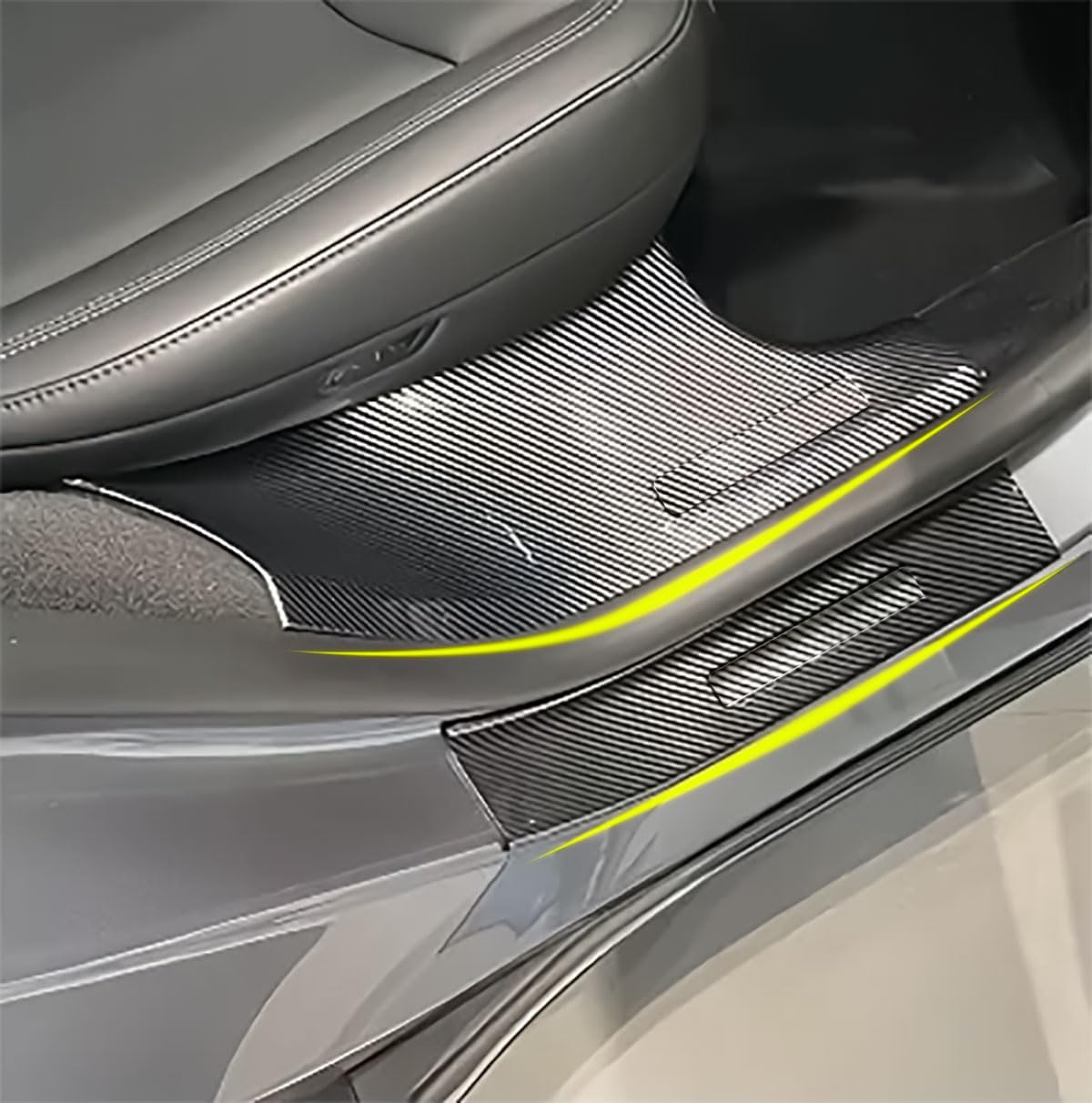 HAISASLLAY 8-Piece Door Sill Protectors for Tesla Model Y