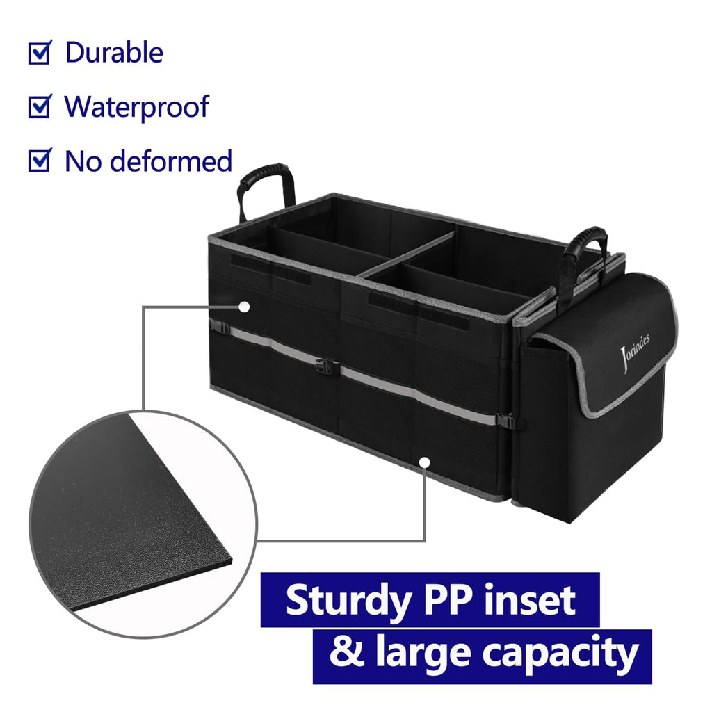 Collapsible Car Trunk Organizer with Leakproof Cooler Bag
