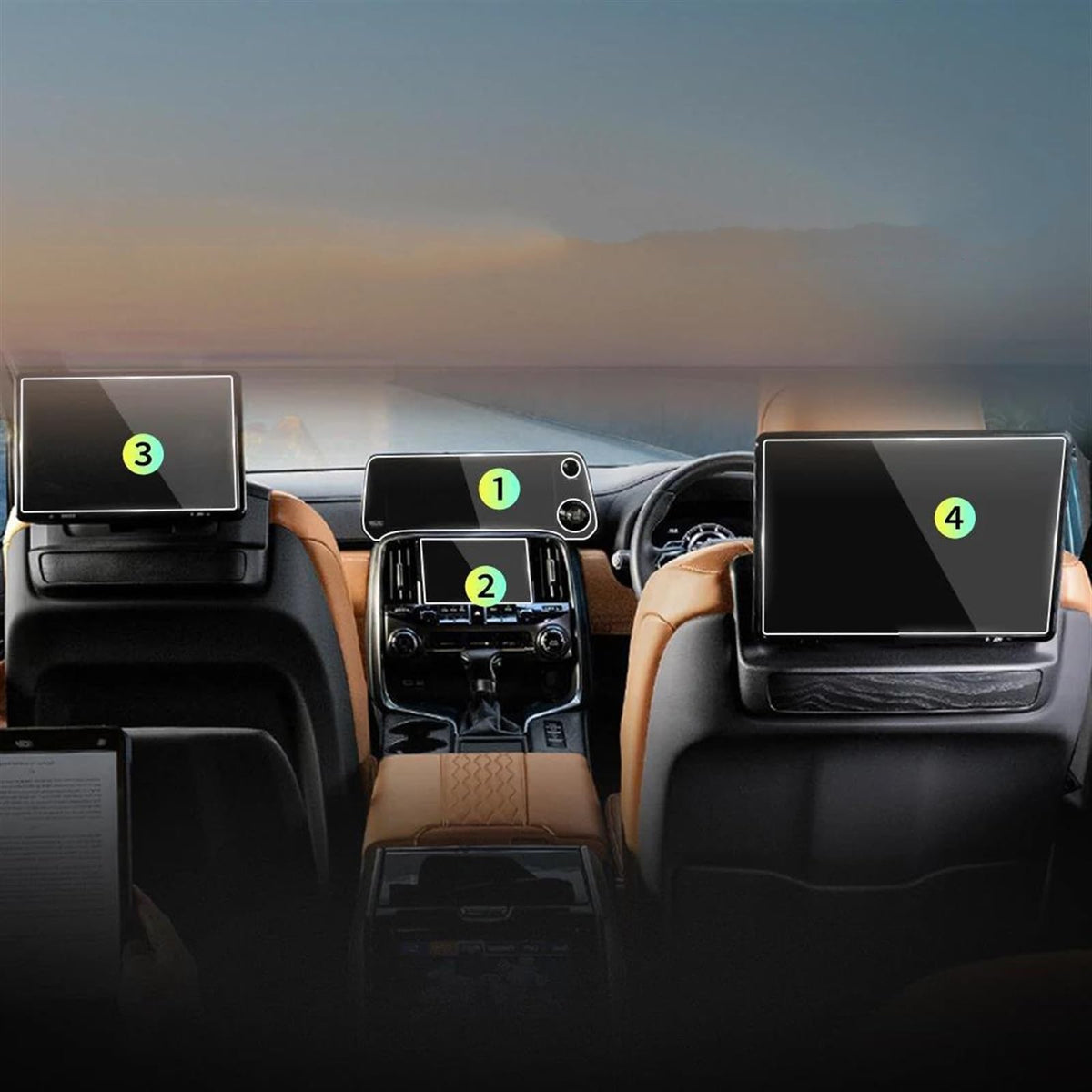 Tempered Glass Navigation Screen Protector for Lexus LX600