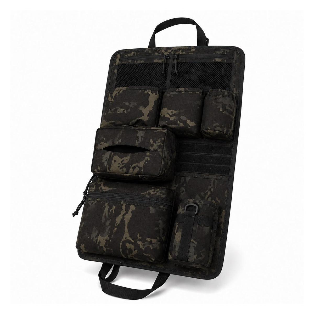 Tactical MOLLE Car Seat Back Organizer with Storage Pockets