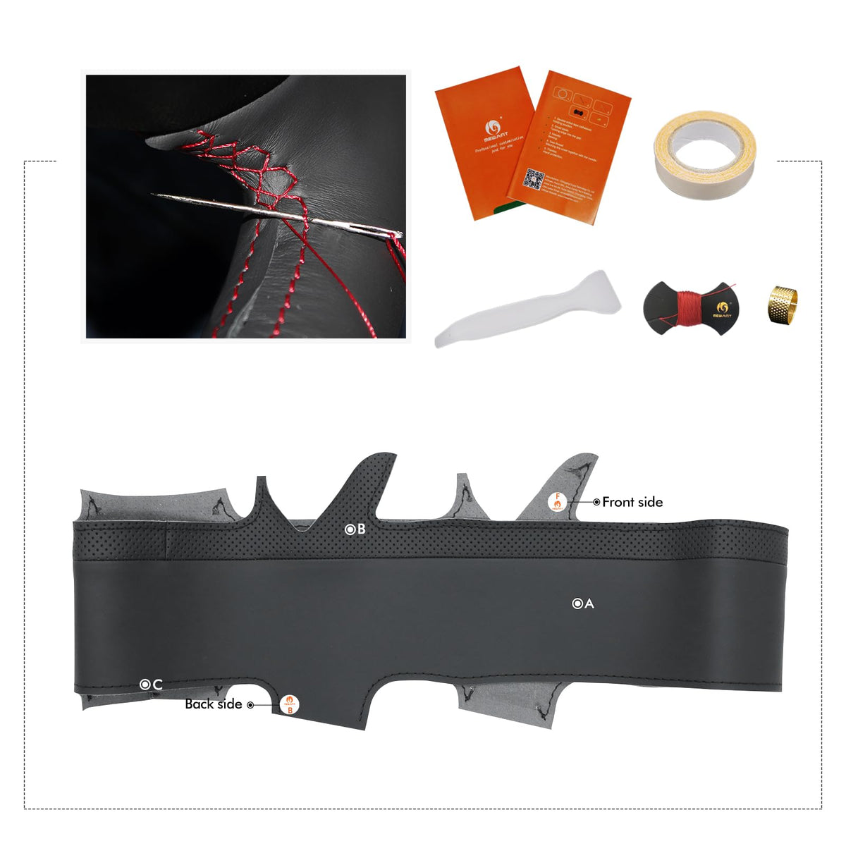 MEWANT Custom-Fit Steering Wheel Wrap for Toyota Yaris GR