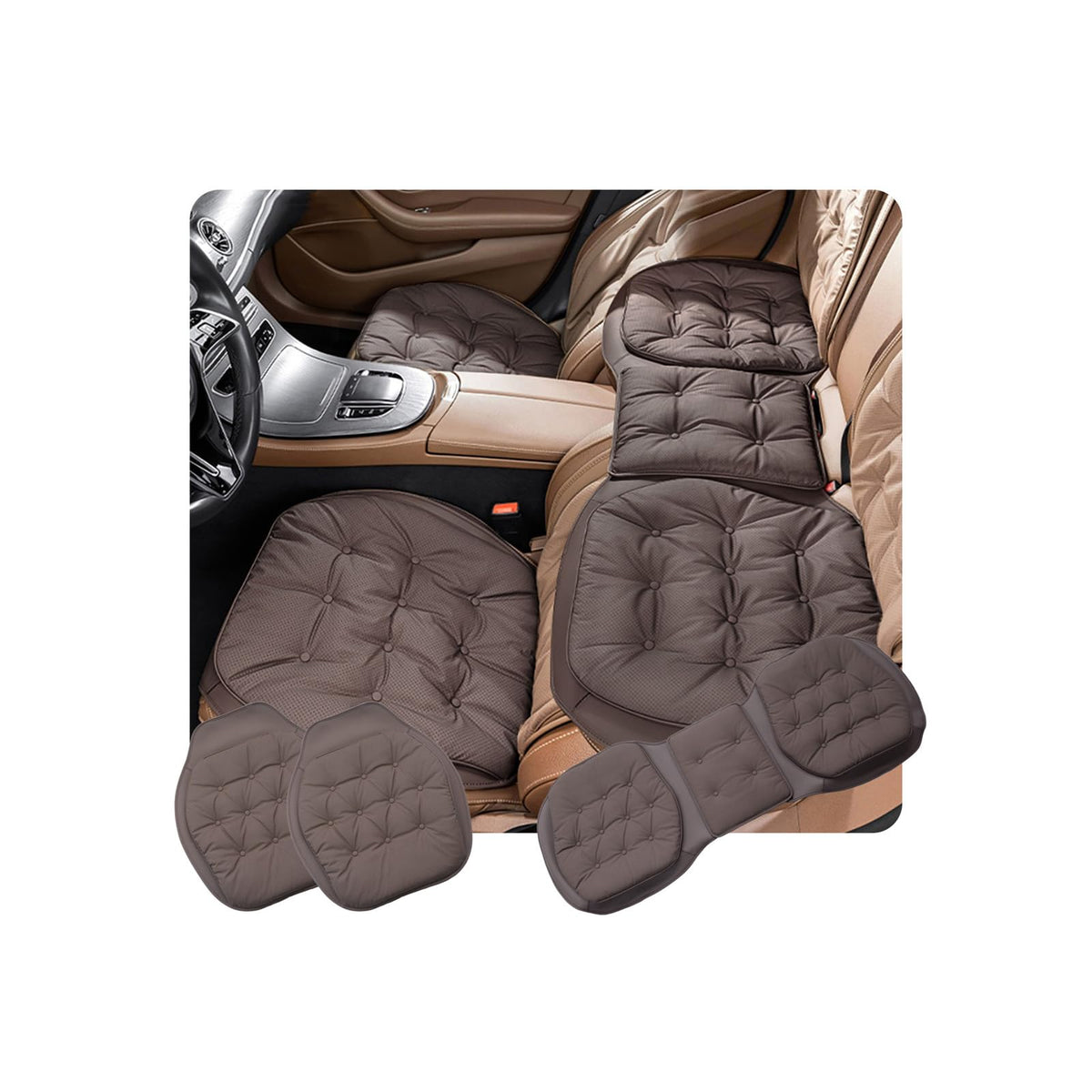 Ysbxitu Memory Foam Car Seat Cushion with Ergonomic Support