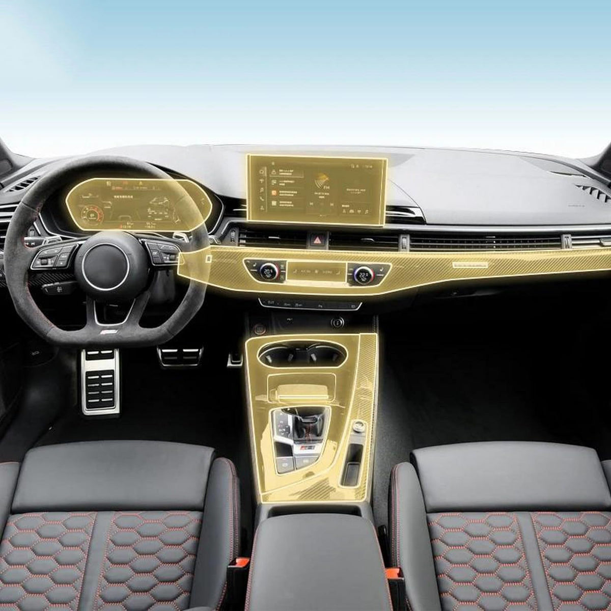 LQUNGE Pre-Cut Interior PPF Film for Audi RS4 & S4 B9