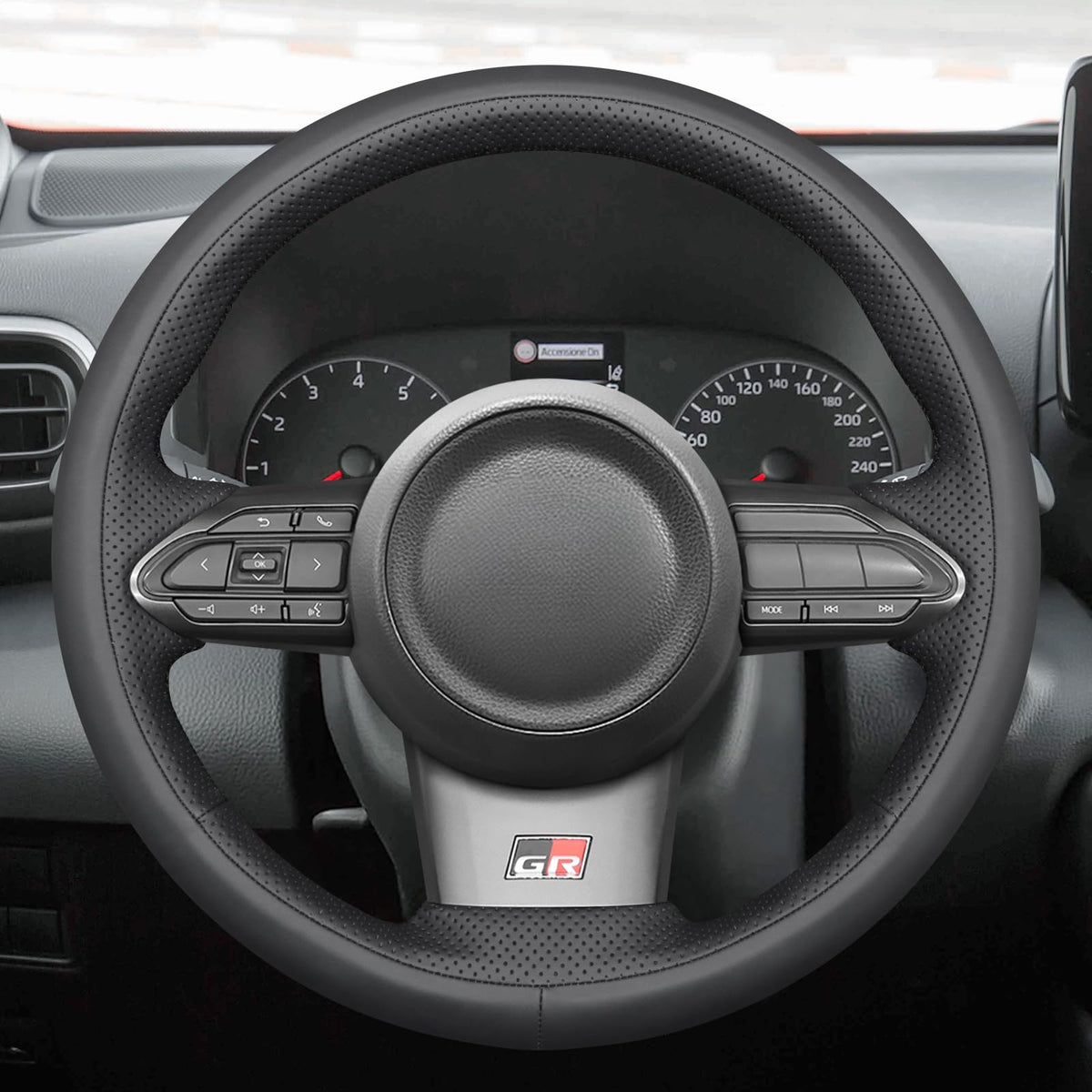 MEWANT Custom-Fit Steering Wheel Wrap for Toyota Yaris GR