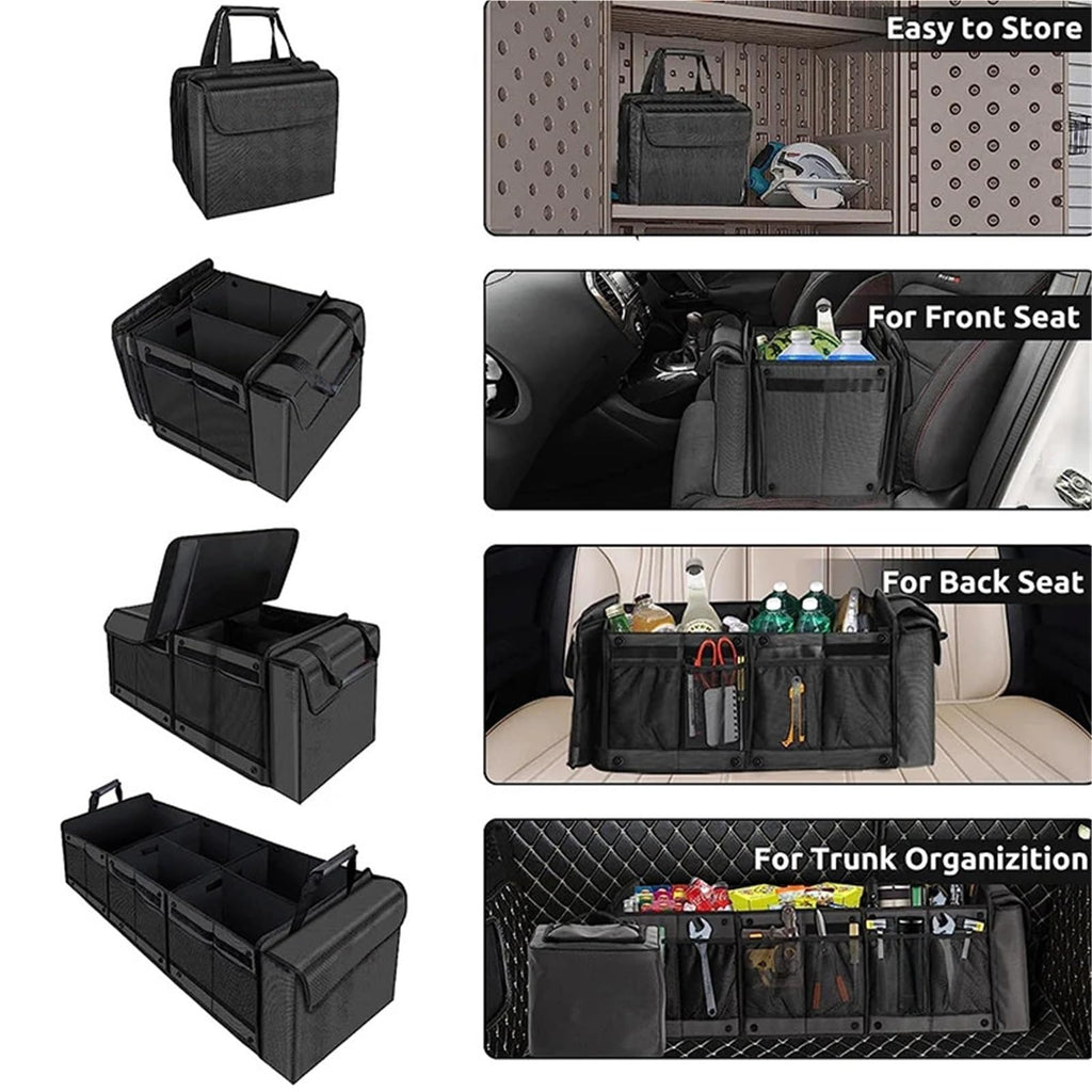 DGQLMXVJT Collapsible Car Trunk Organizer with Leakproof Bag