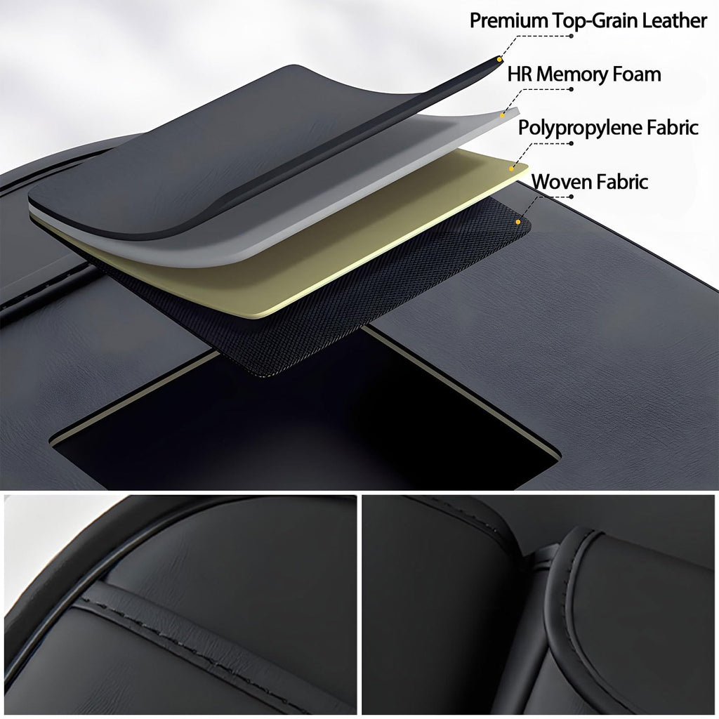 FASTAGEI Leather Backseat Organizer with Detachable Tray