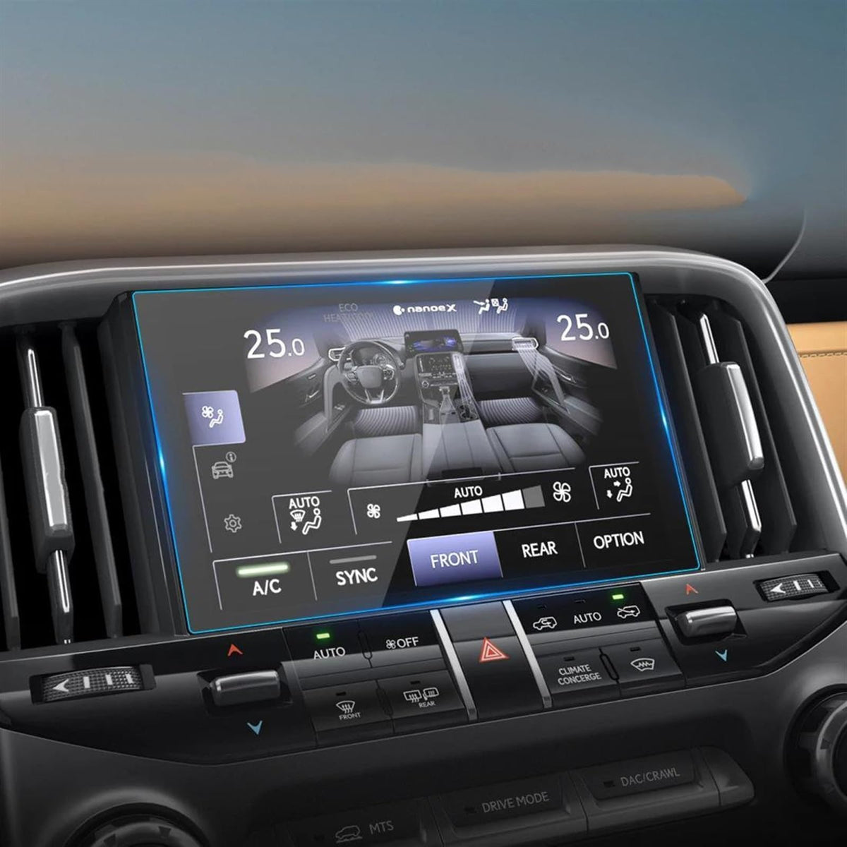 Tempered Glass Navigation Screen Protector for Lexus LX600