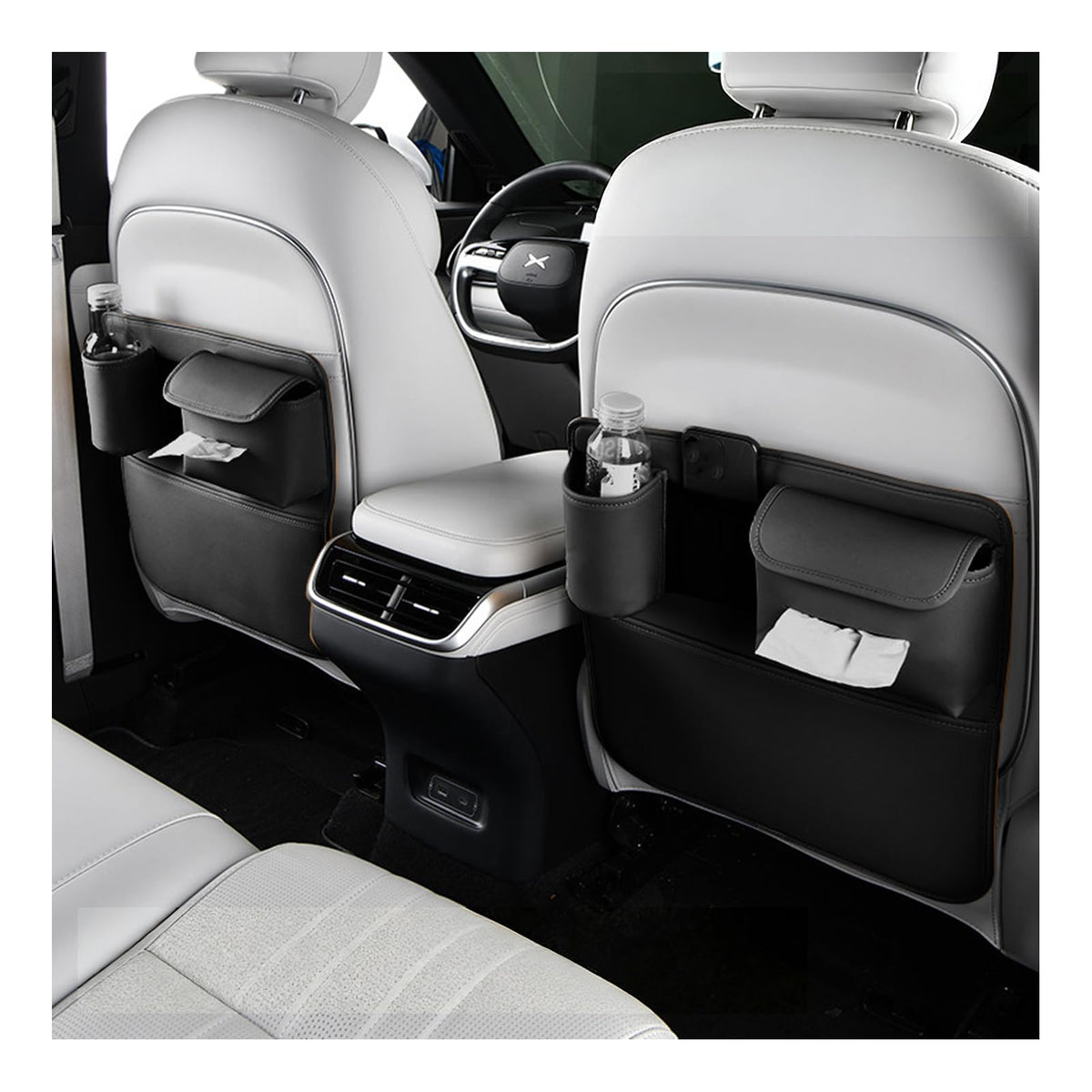 Zuiquity 2-Pack Car Seat Back Kick Mats with Organizer