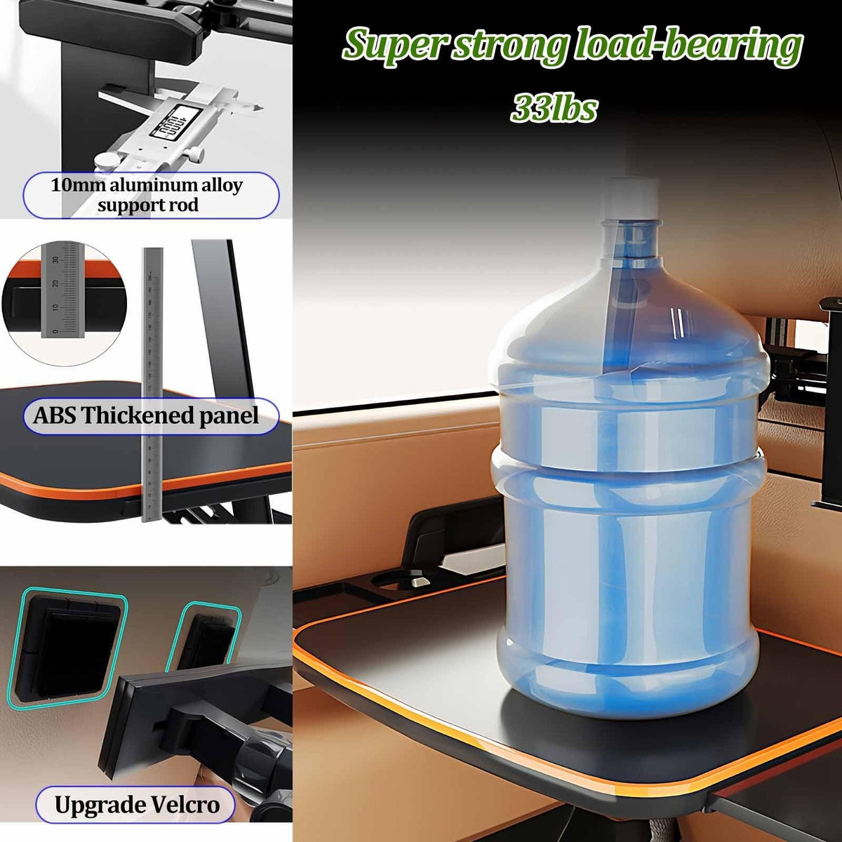 Foldable Backseat Laptop Tray with Phone & Cup Holder