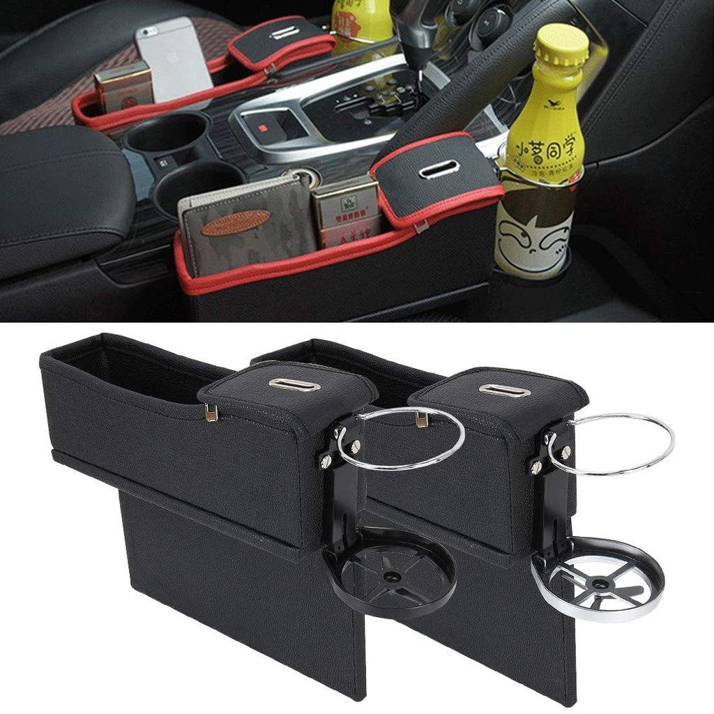 Lingland 2-Pack Car Seat Gap Organizer with Cup Holder