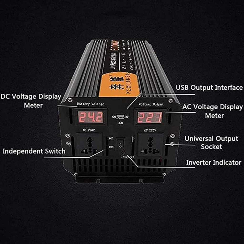INBMWNRZL 6000W 24V Pure Sine Wave Power Inverter