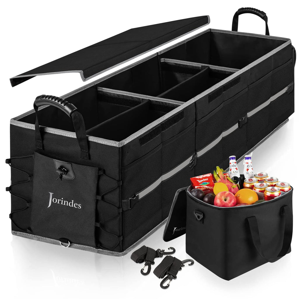 Collapsible Car Trunk Organizer with Leakproof Cooler Bag