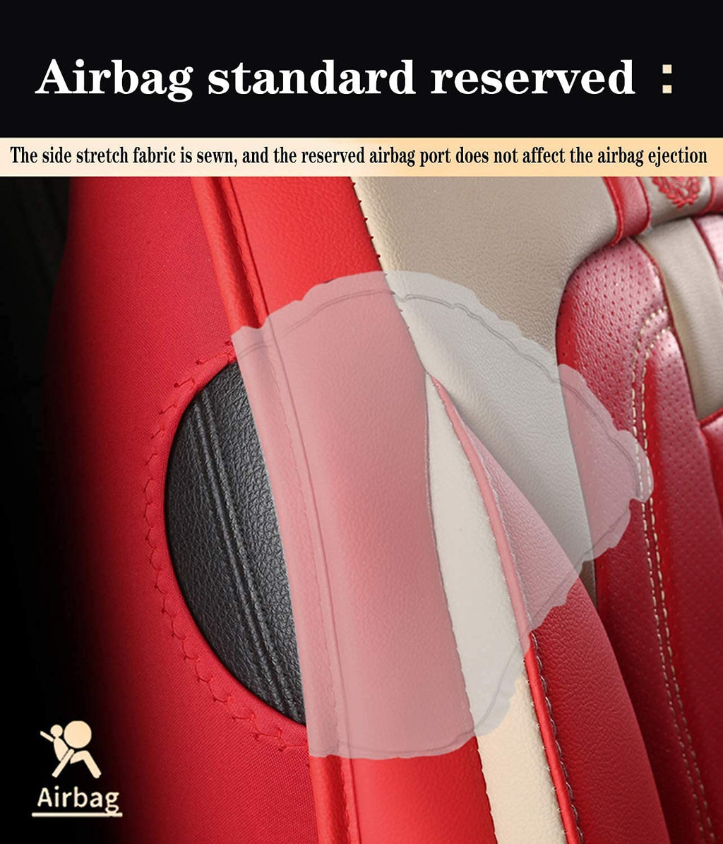 KG7HQRP Full-Set Waterproof Faux Leather Car Seat Covers