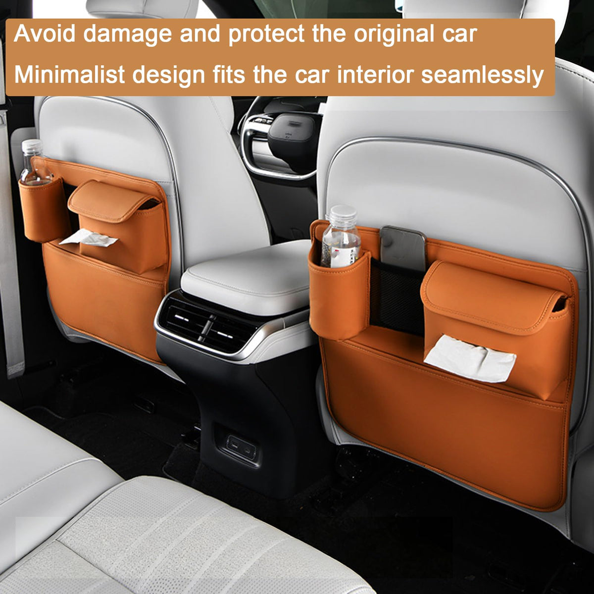 Zuiquity 2-Pack Car Seat Back Kick Mats with Organizer