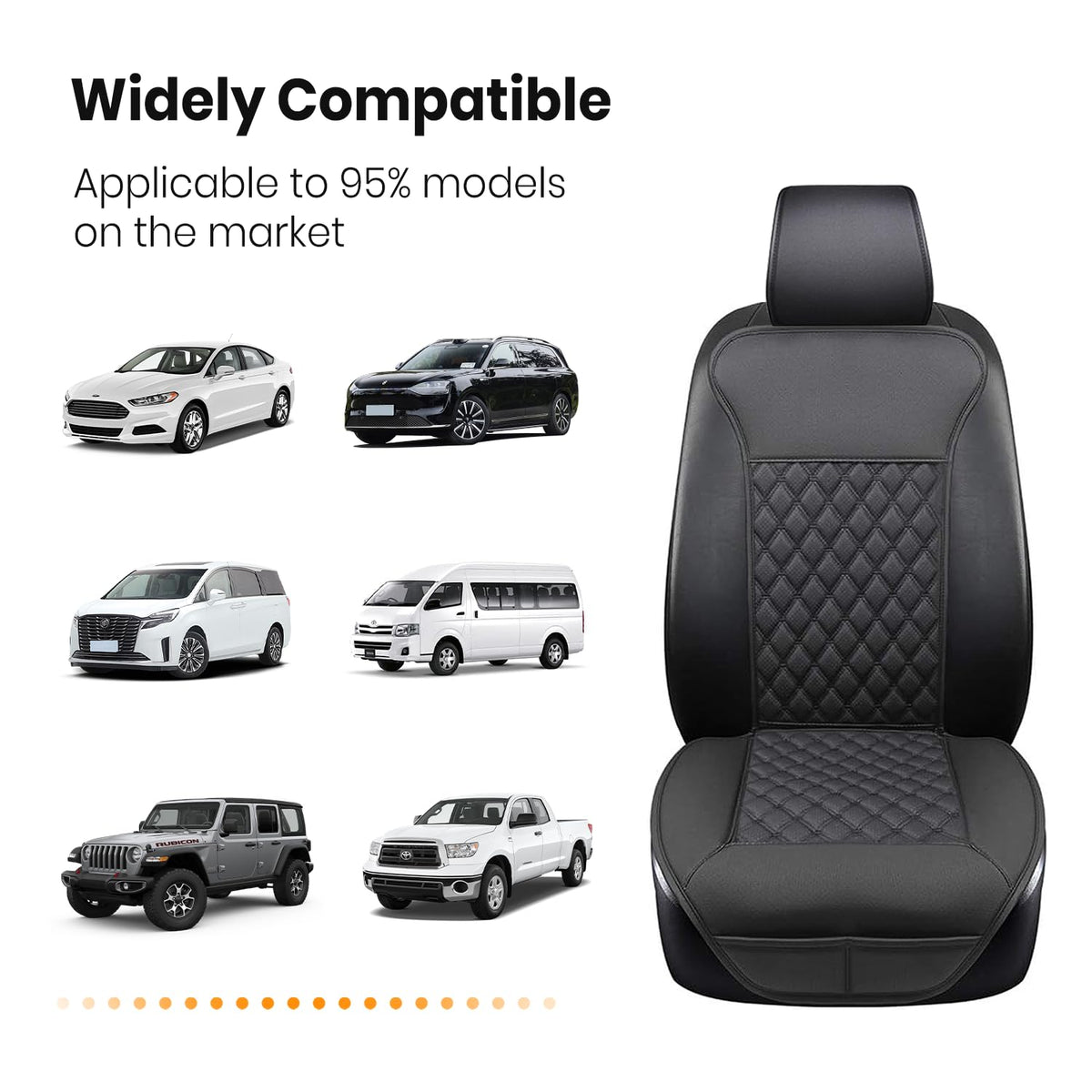 LUSRAIT Universal Car Seat Cushion & Protective Cover