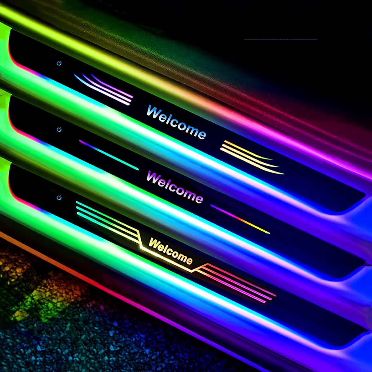 Customizable Wireless LED Car Door Sill Welcome Lights