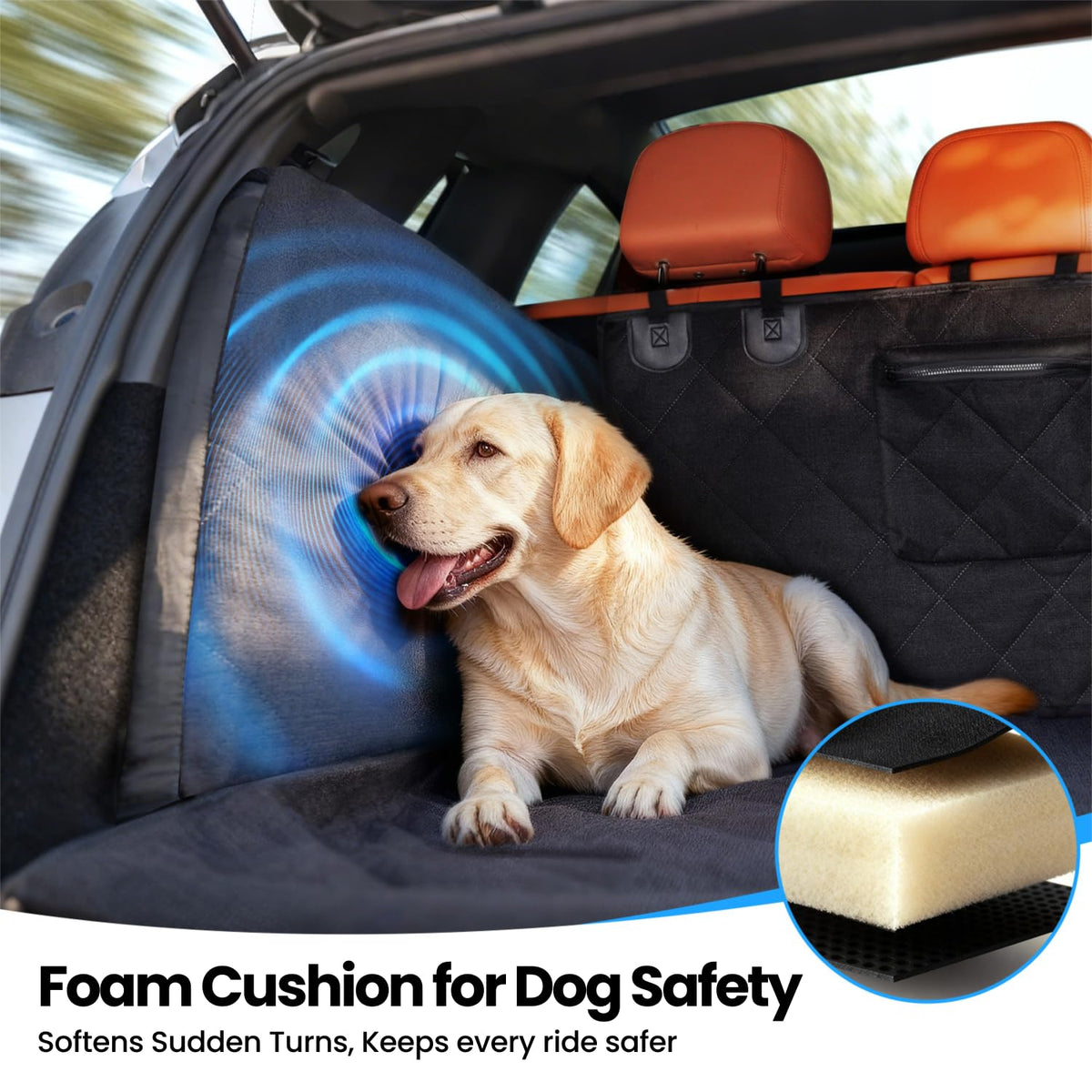 REEVAA SUV Cargo Liner for Dogs with Foam Side Walls
