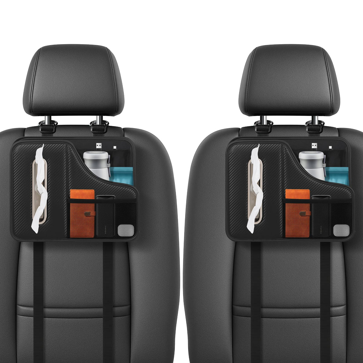 KZBHHP 2-Pack Car Tissue Holder & Backseat Organizer