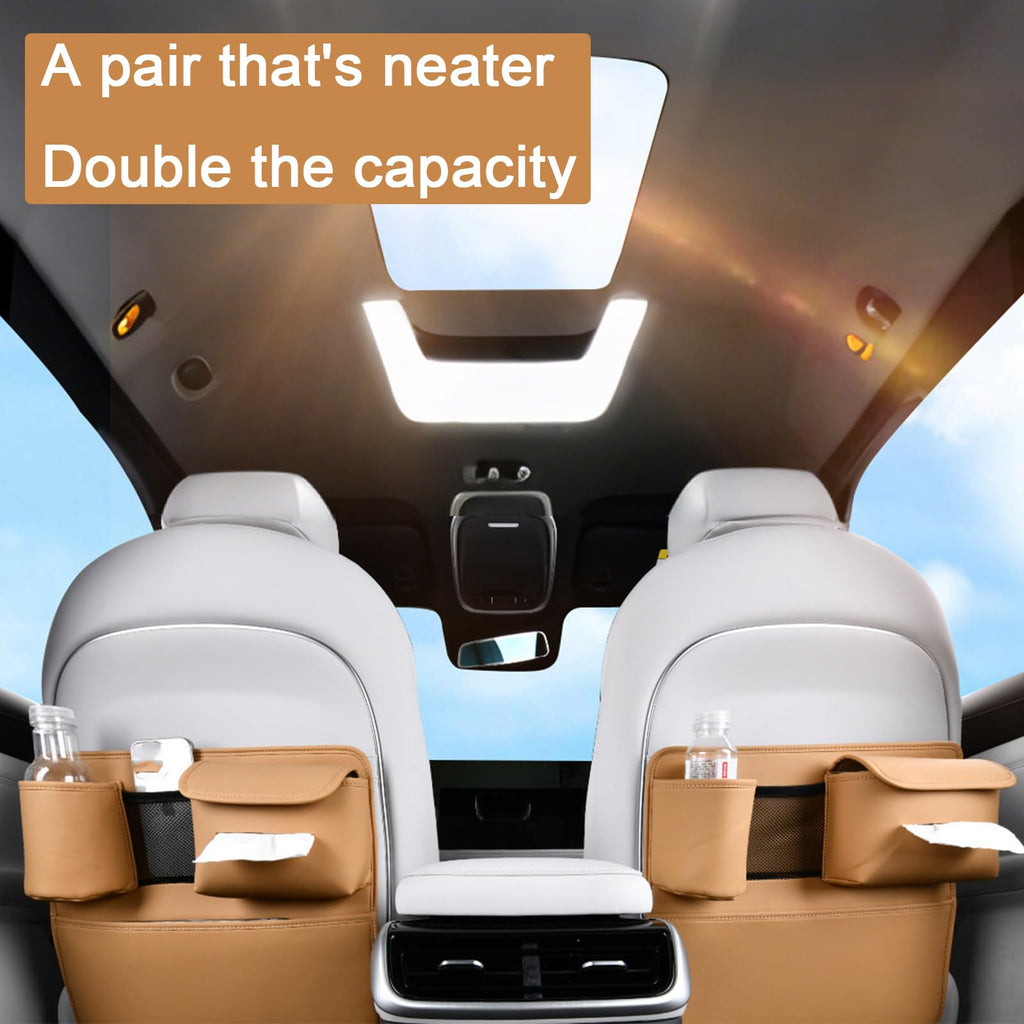 Zuiquity 2-Pack Car Seat Back Kick Mats with Organizer