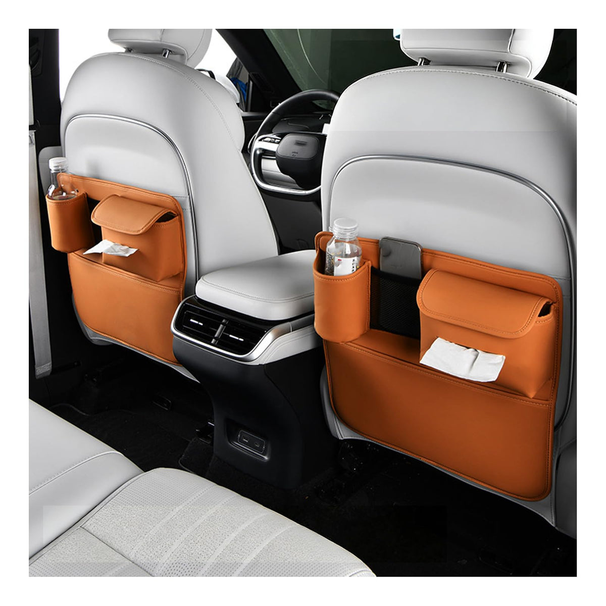 Zuiquity 2-Pack Car Seat Back Kick Mats with Organizer
