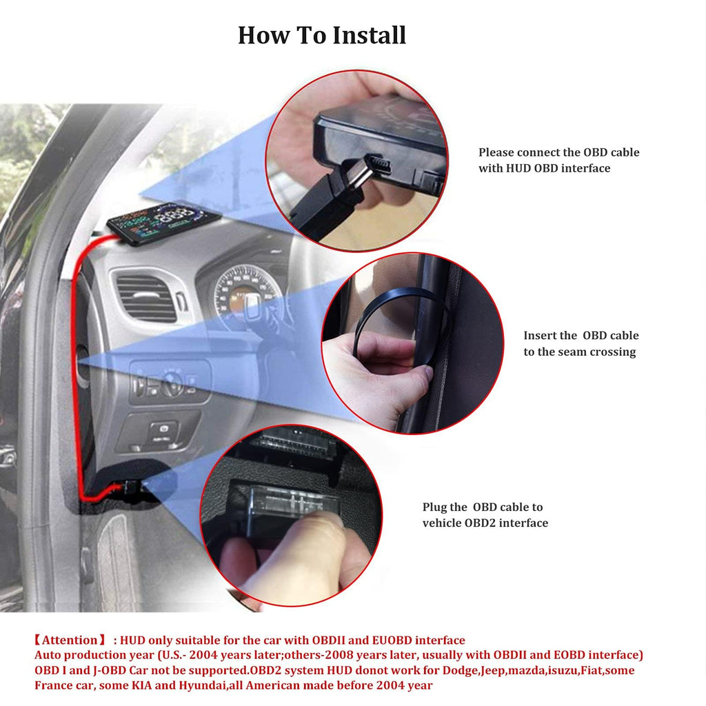wiiyii A8 Car Heads-Up Display & Digital Speedometer