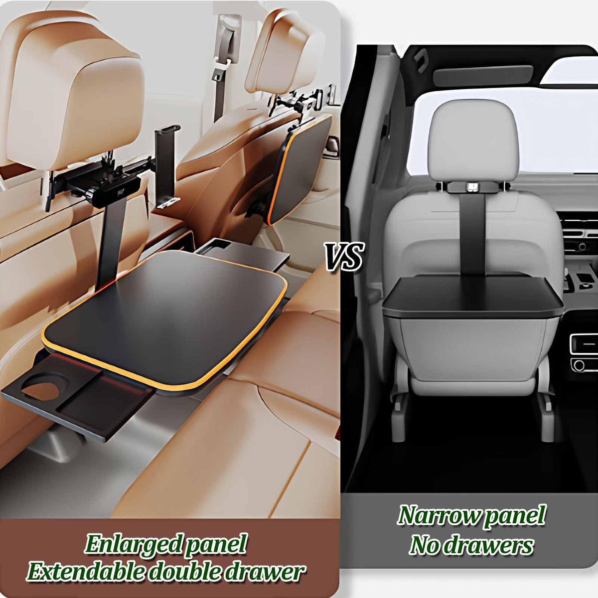Foldable Backseat Laptop Tray with Phone & Cup Holder