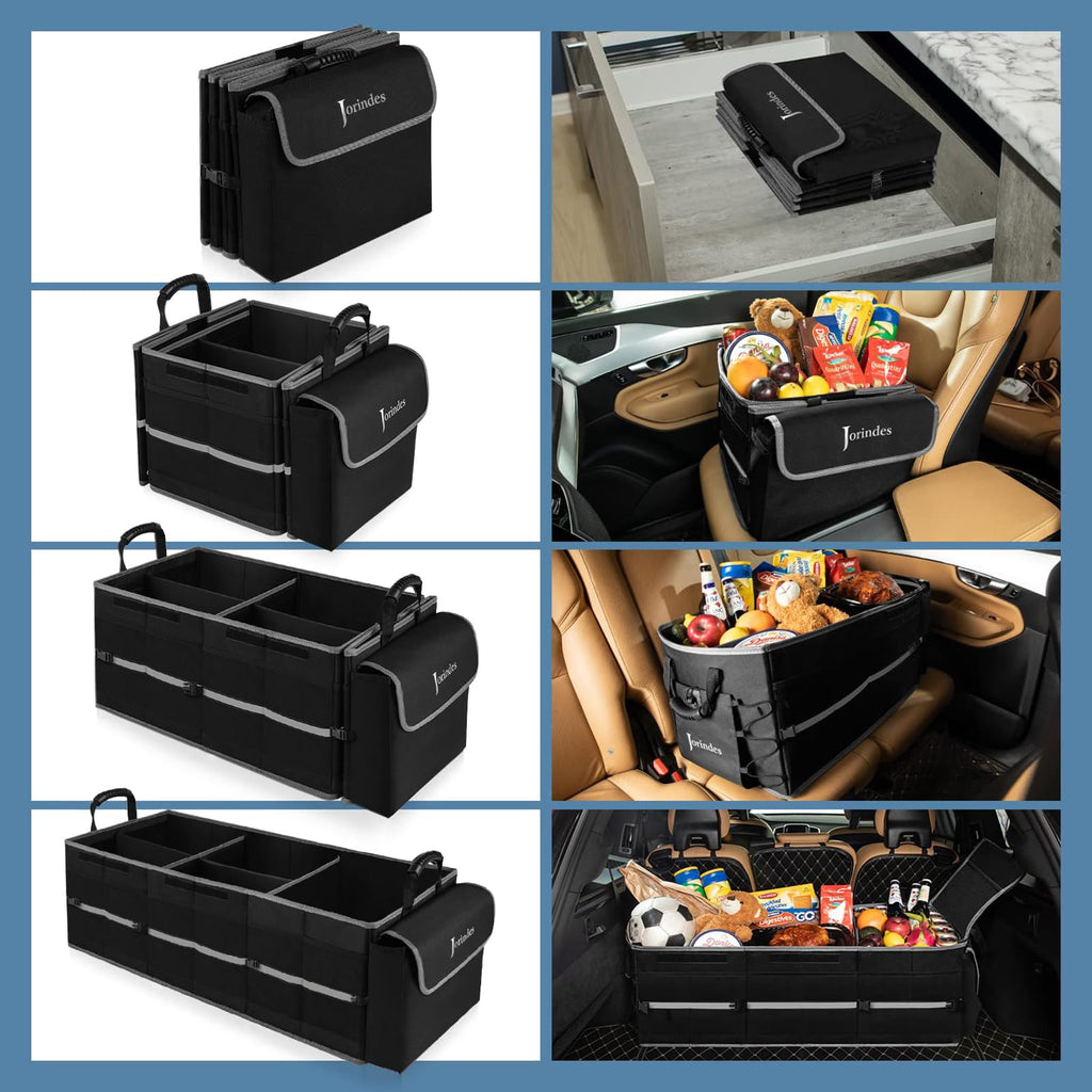 Collapsible Car Trunk Organizer with Leakproof Cooler Bag