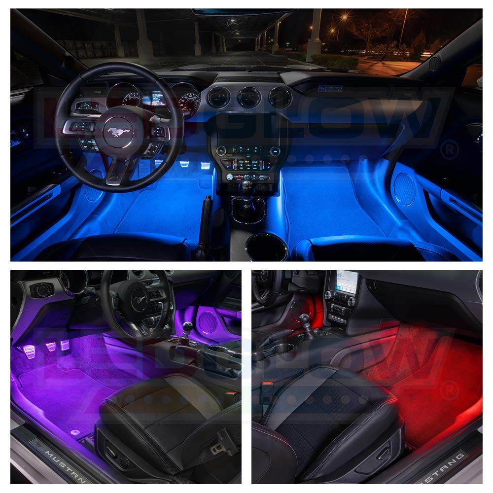 LEDGlow 6-Piece Bluetooth Interior Footwell LED Light Kit