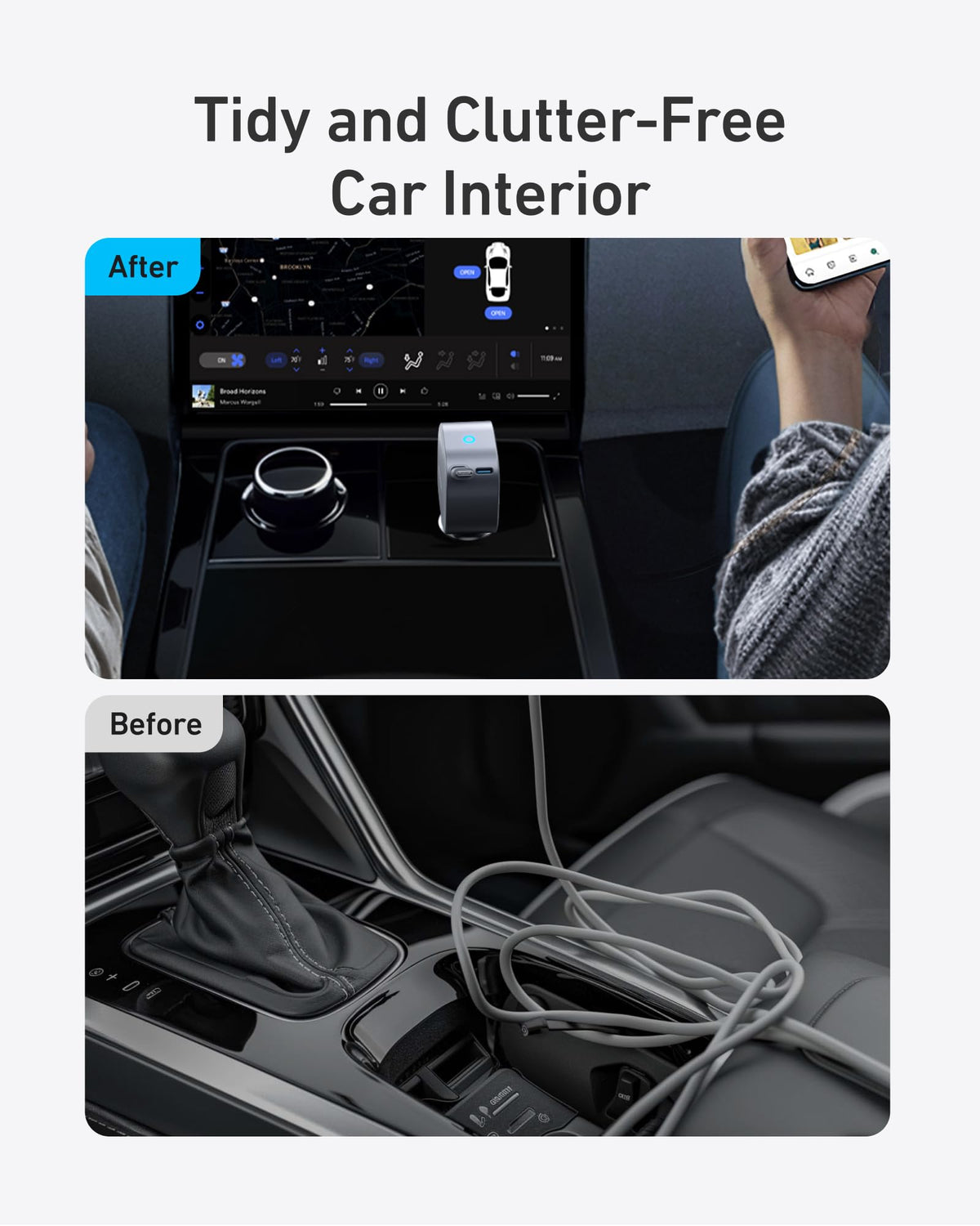 Anker 75W Retractable USB-C Car Charger & Qi2.2 Charging Dock