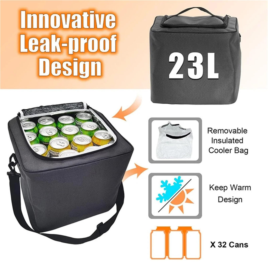 DGQLMXVJT Collapsible Car Trunk Organizer with Leakproof Bag