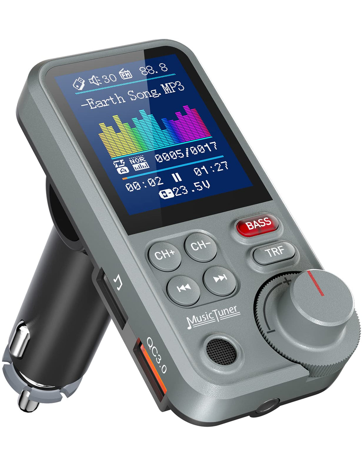 Nulaxy KM30 Bluetooth FM Transmitter with QC3.0 Charging