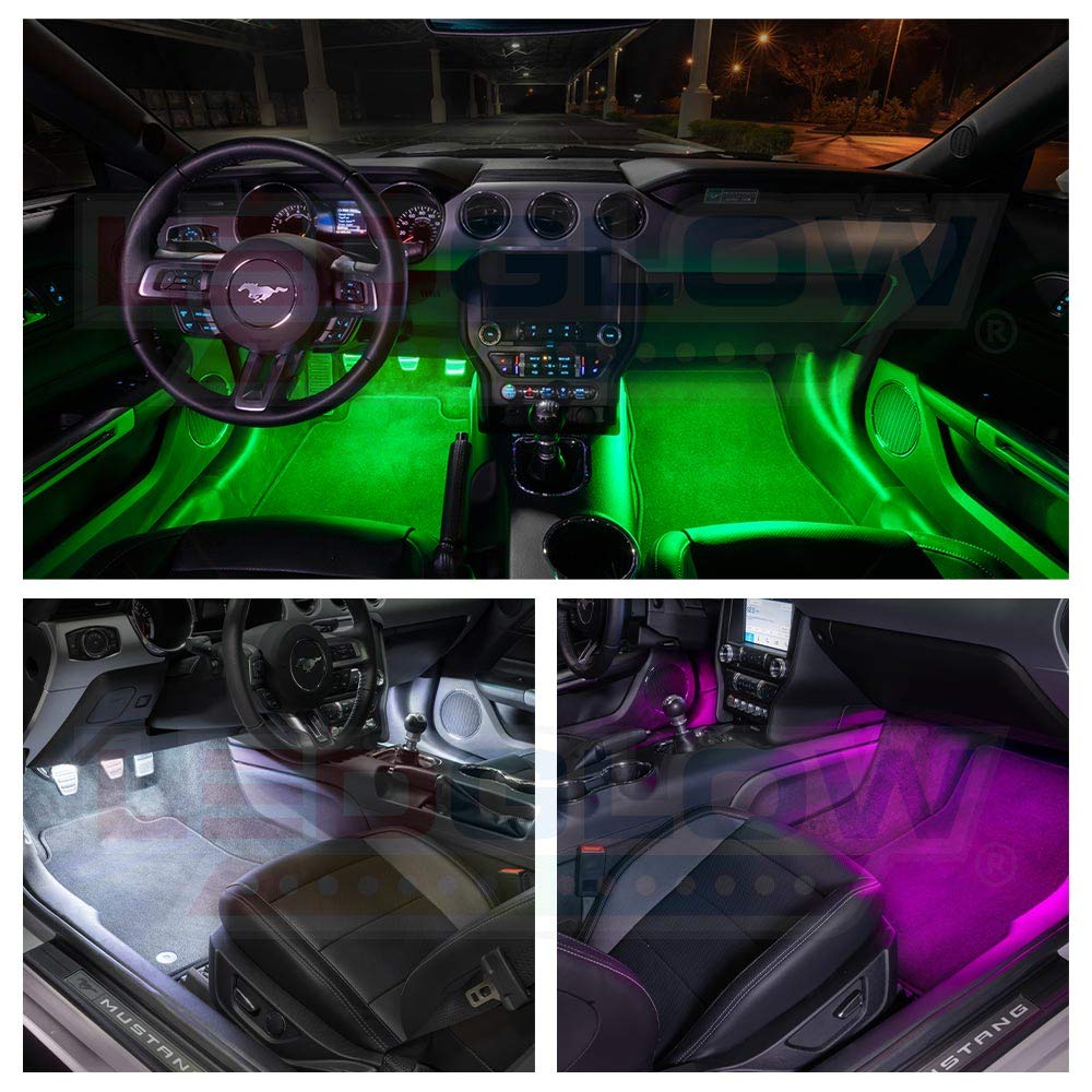 LEDGlow 6-Piece Bluetooth Interior Footwell LED Light Kit