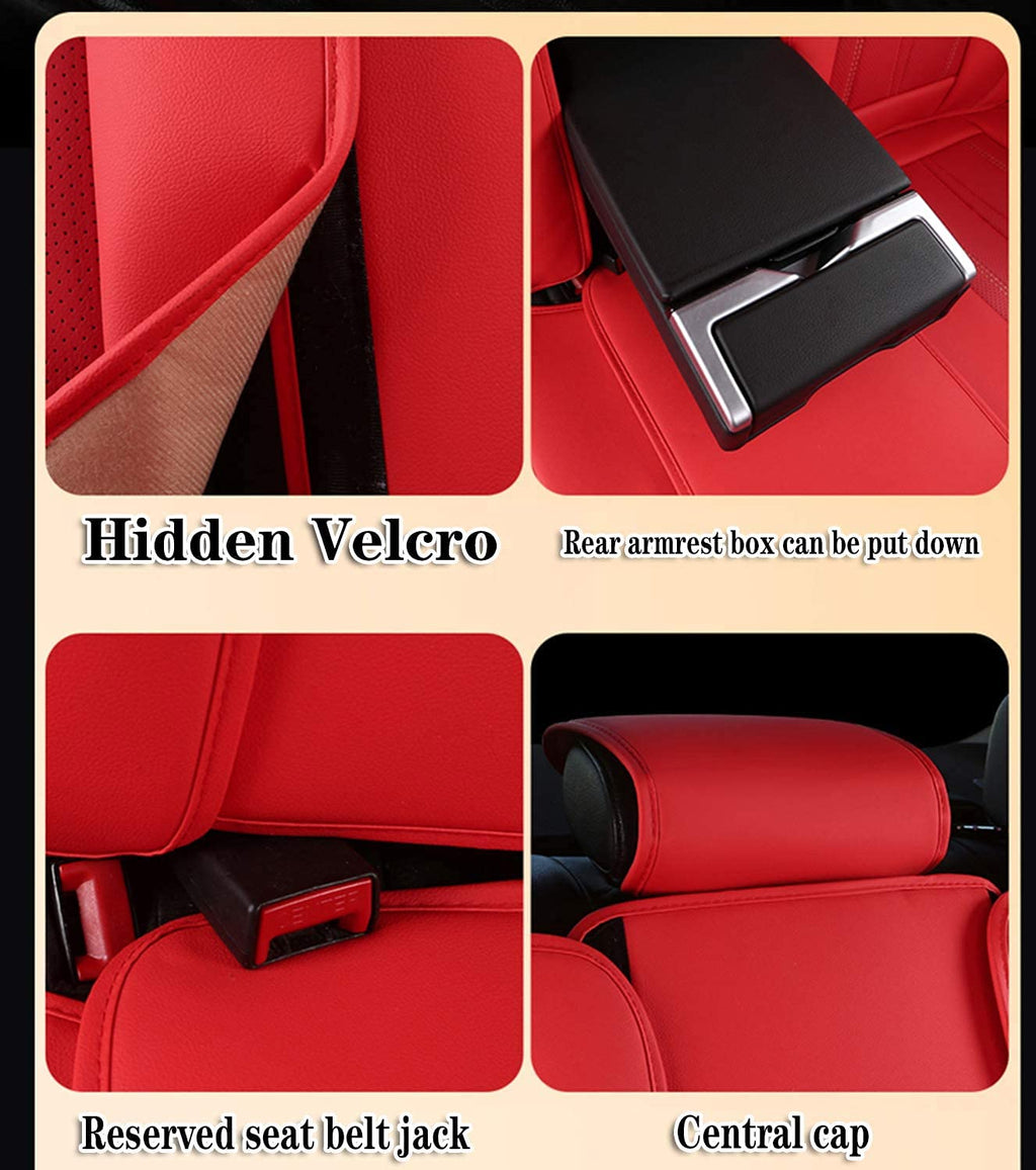 KG7HQRP Full-Set Waterproof Faux Leather Car Seat Covers
