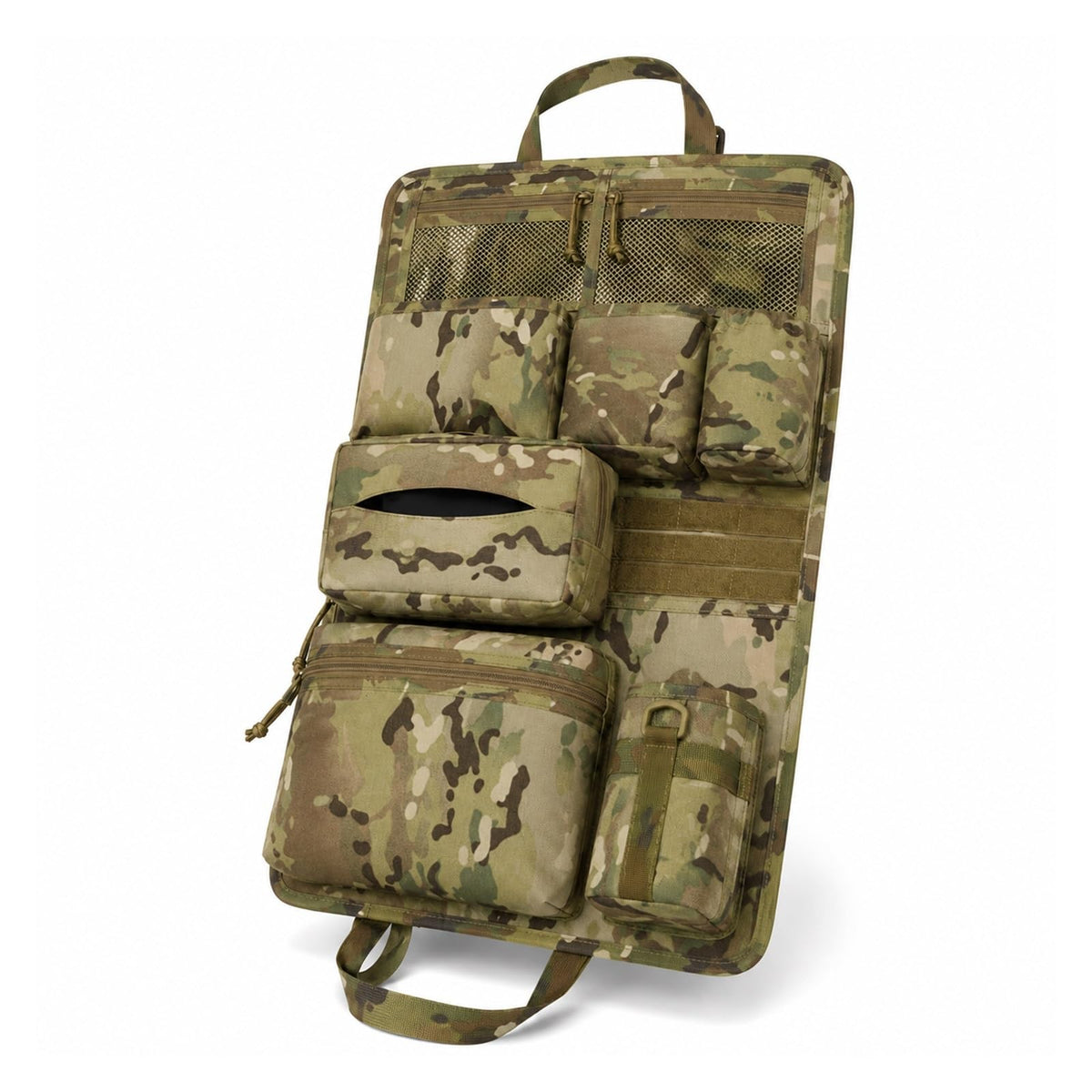 Tactical MOLLE Car Seat Back Organizer with Storage Pockets