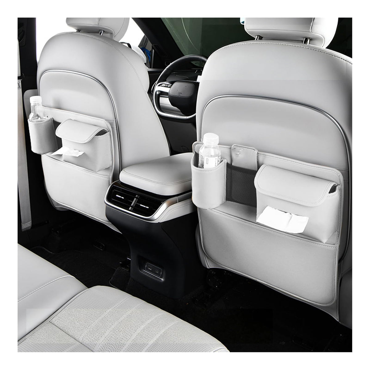 Zuiquity 2-Pack Car Seat Back Kick Mats with Organizer