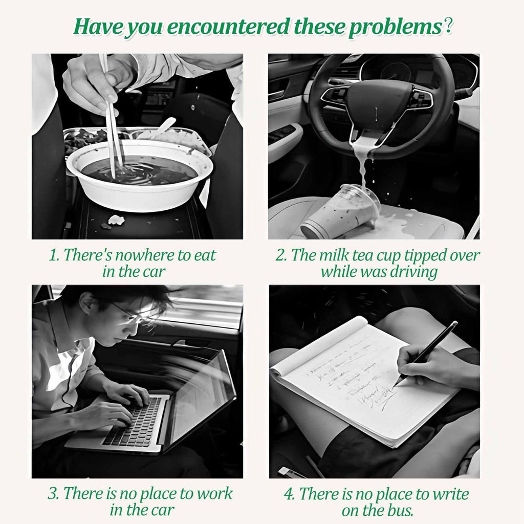 Foldable Backseat Laptop Tray with Phone & Cup Holder