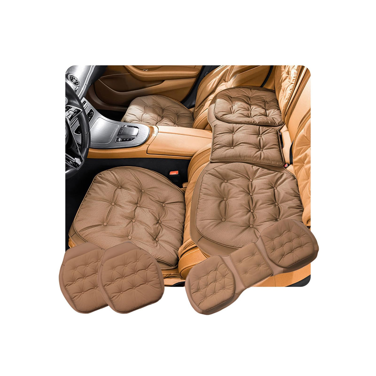 Ysbxitu Memory Foam Car Seat Cushion with Ergonomic Support