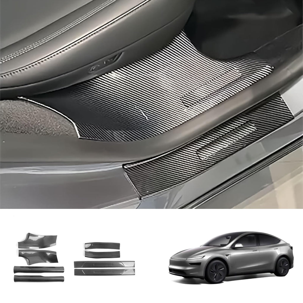 HAISASLLAY 8-Piece Door Sill Protectors for Tesla Model Y