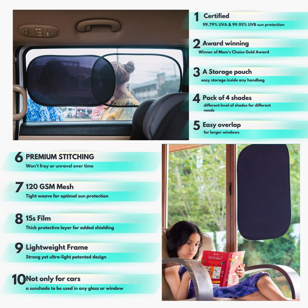 Car Window Sun Shades with UVA & UVB Protection